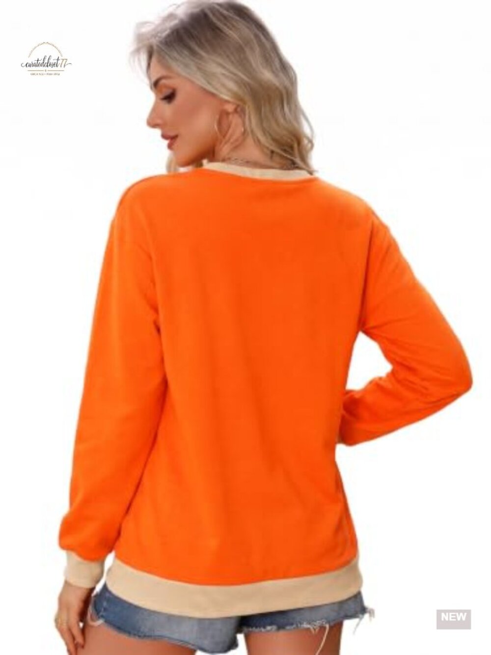 Women's Fall Pumpkin Graphic Crewneck Sweatshirt Long Sleeve Thanksgiving - Picture 5 of 6